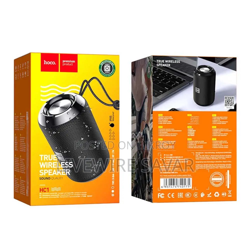 Hoco Hc1 True Wireless Waterproof Bluetooth Speaker