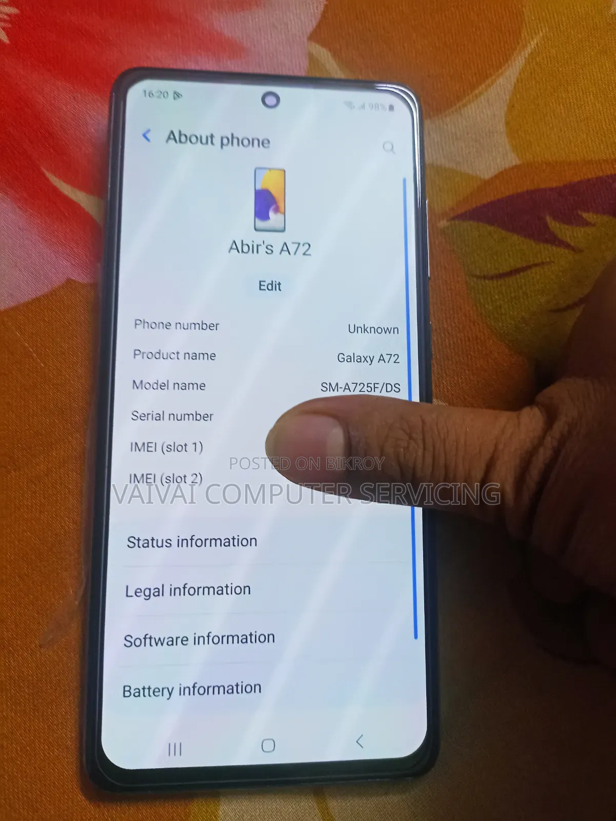 Samsung Galaxy A72 256 GB Black