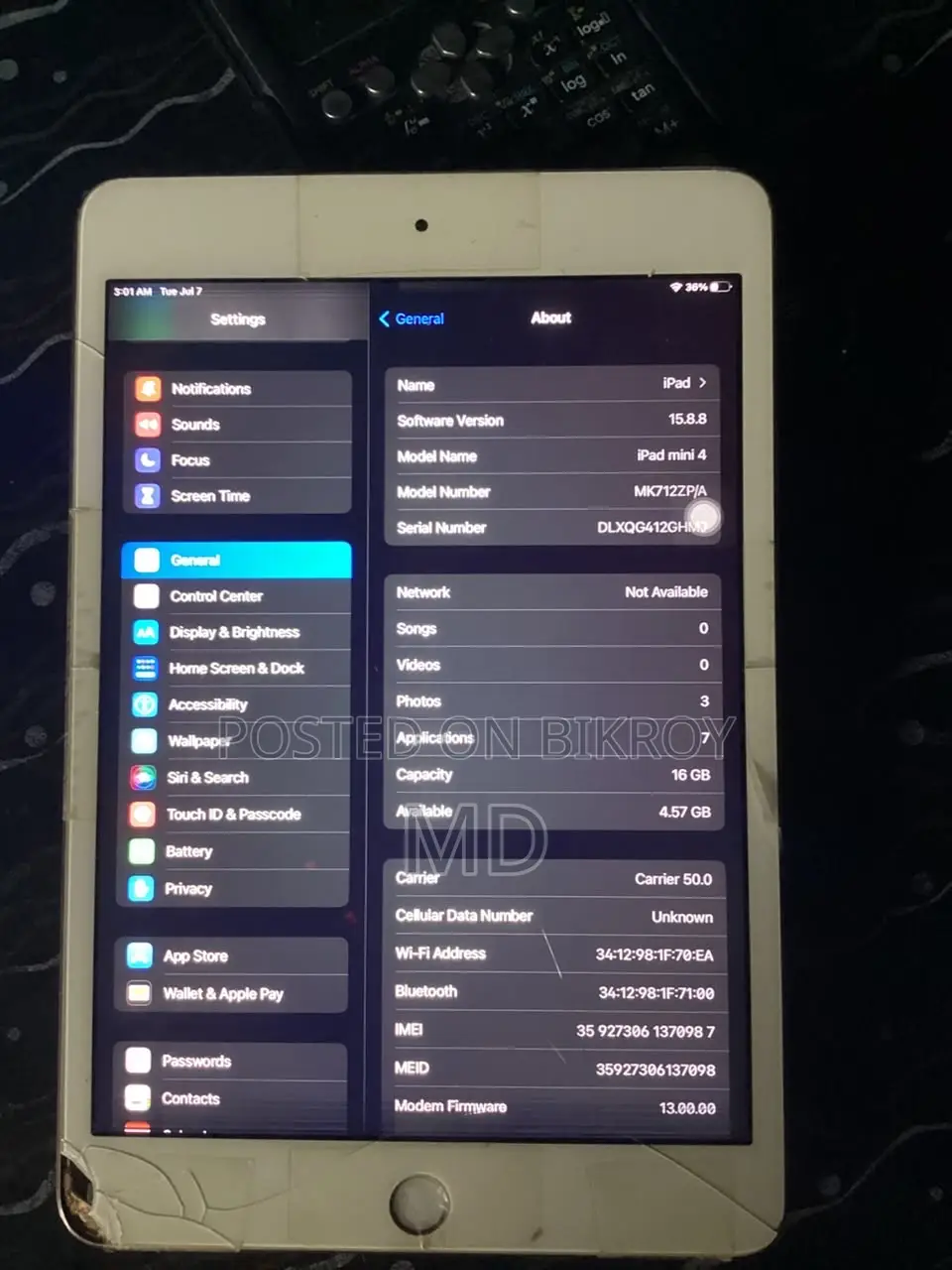 Apple iPad Mini 4 16 GB