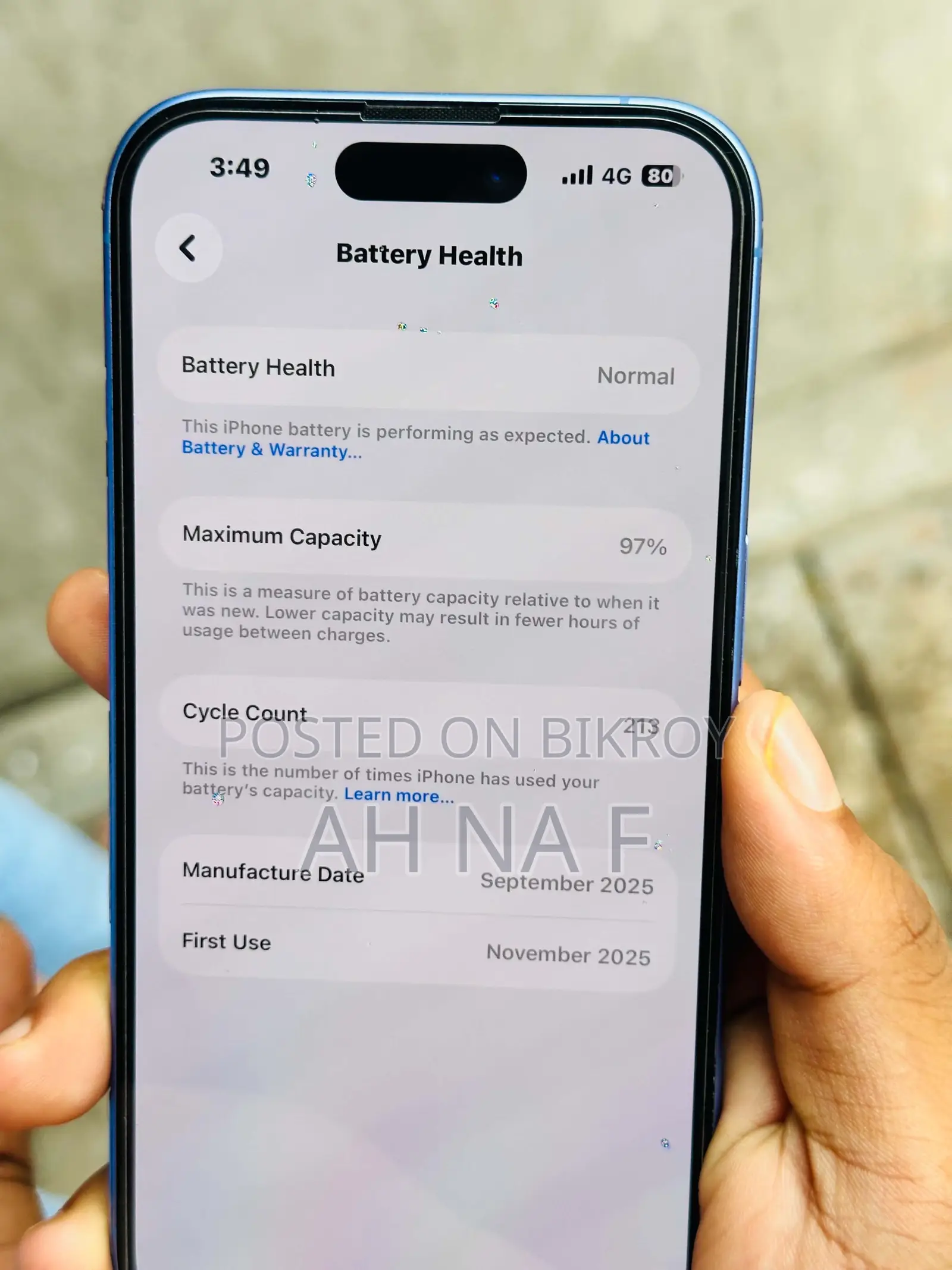 New Apple iPhone 16 128 GB Blue