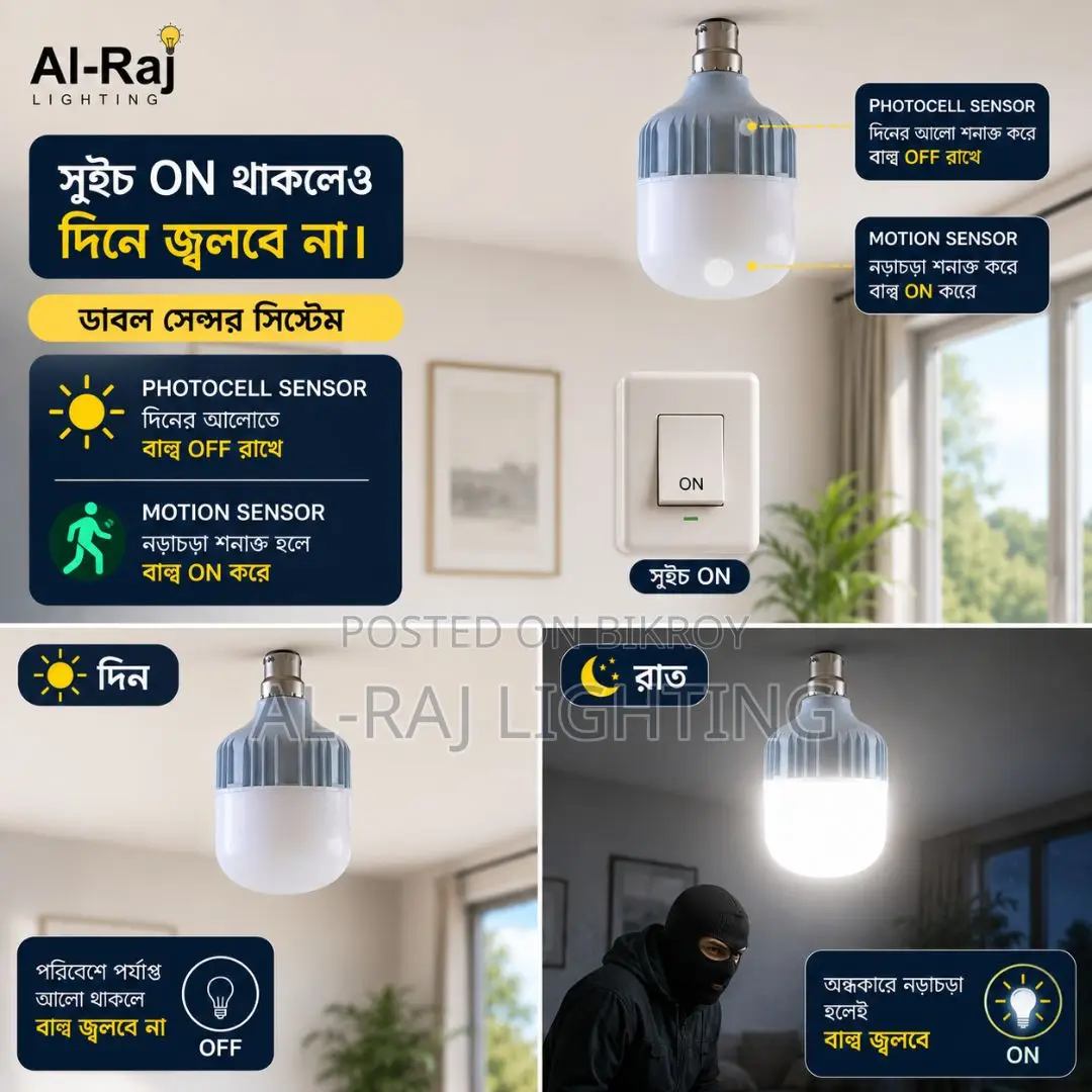 Motion Sensor LED Bulb for Pets House | Auto On-Off Smart Light