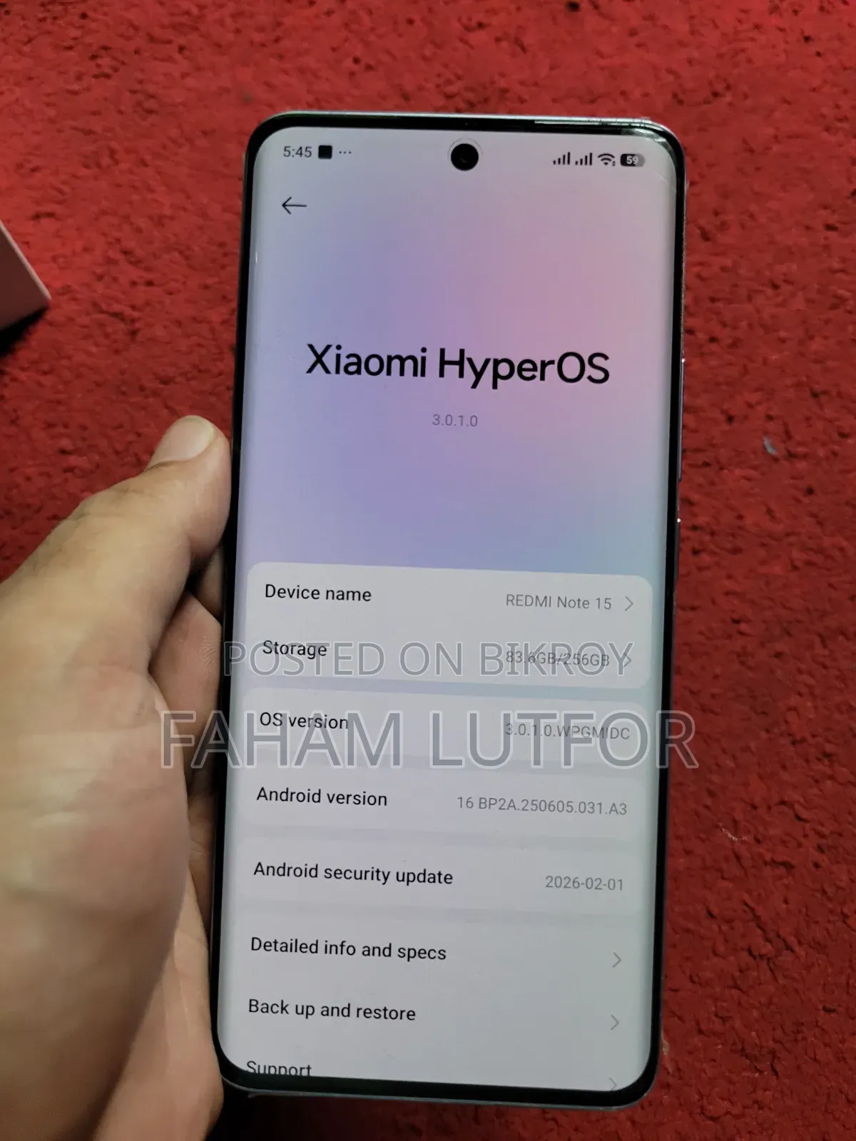 Xiaomi Redmi Note 15 256 GB Silver