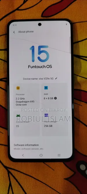 Vivo V29e 5G 256 GB Black