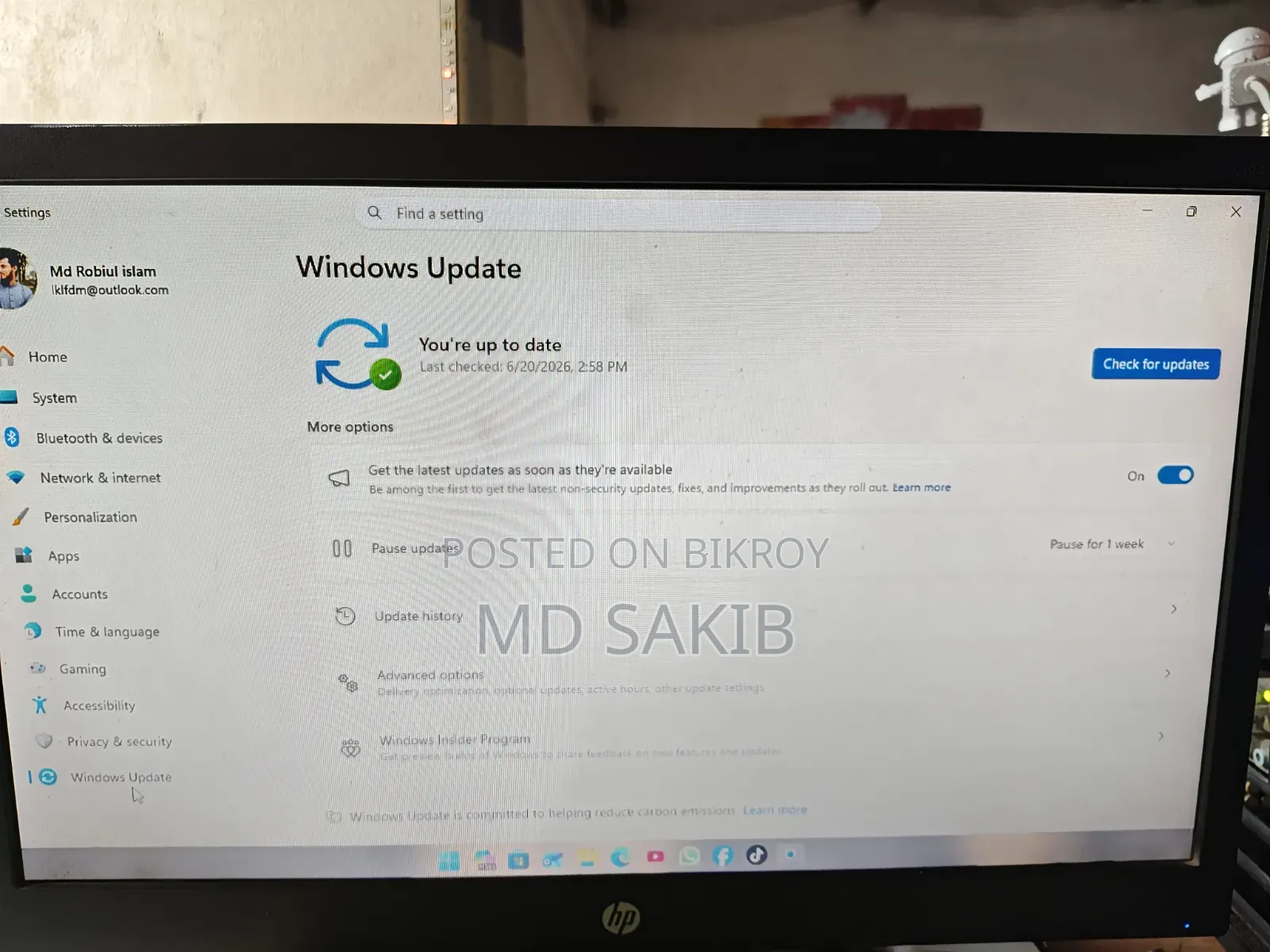 নতুন ডেস্কটপ কম্পিউটার HP 200 G4 8GB Intel Core I5 SSHD+SSD 512GB