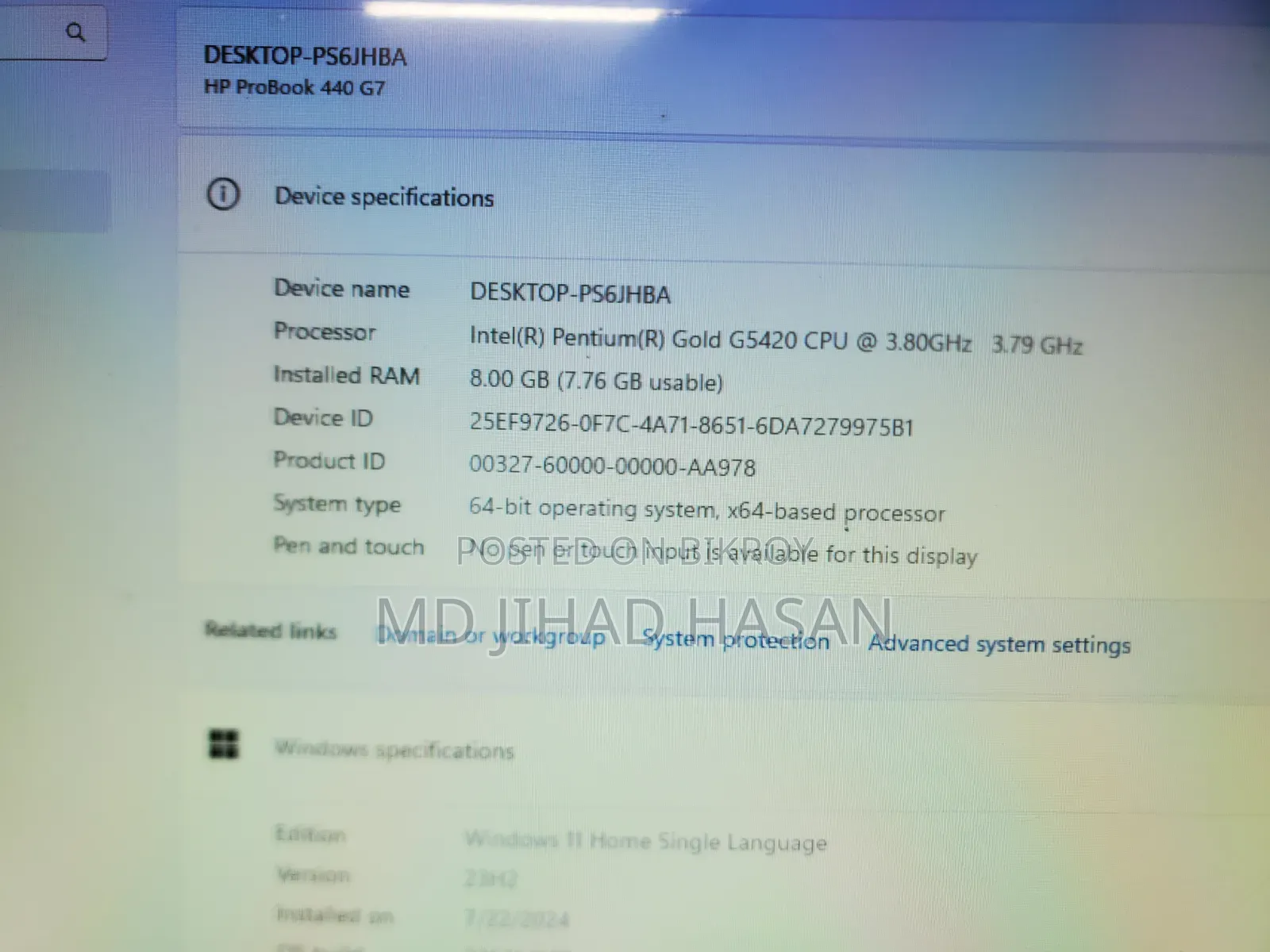 ডেস্কটপ কম্পিউটার HP Z440 ৮জিবি ইন্টেল পেন্টিয়াম এসএসডি ১২৮জিবি