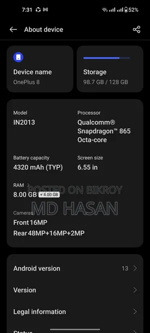 OnePlus 8 128 GB Orange