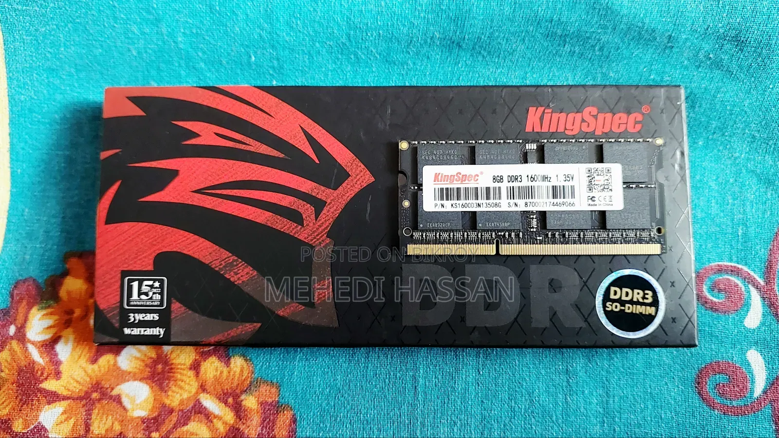Kingspec DDR3 8GB RAM