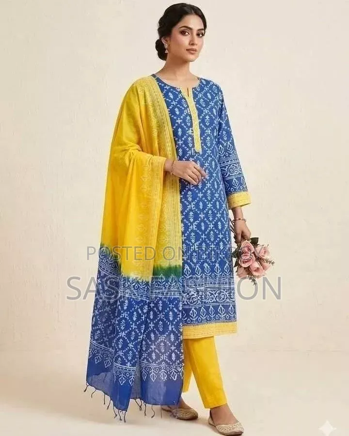 Original Indian Unstitched Three-piece.