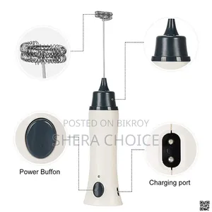 Hand liquid mixer foamer and coffee maker, juice maker,