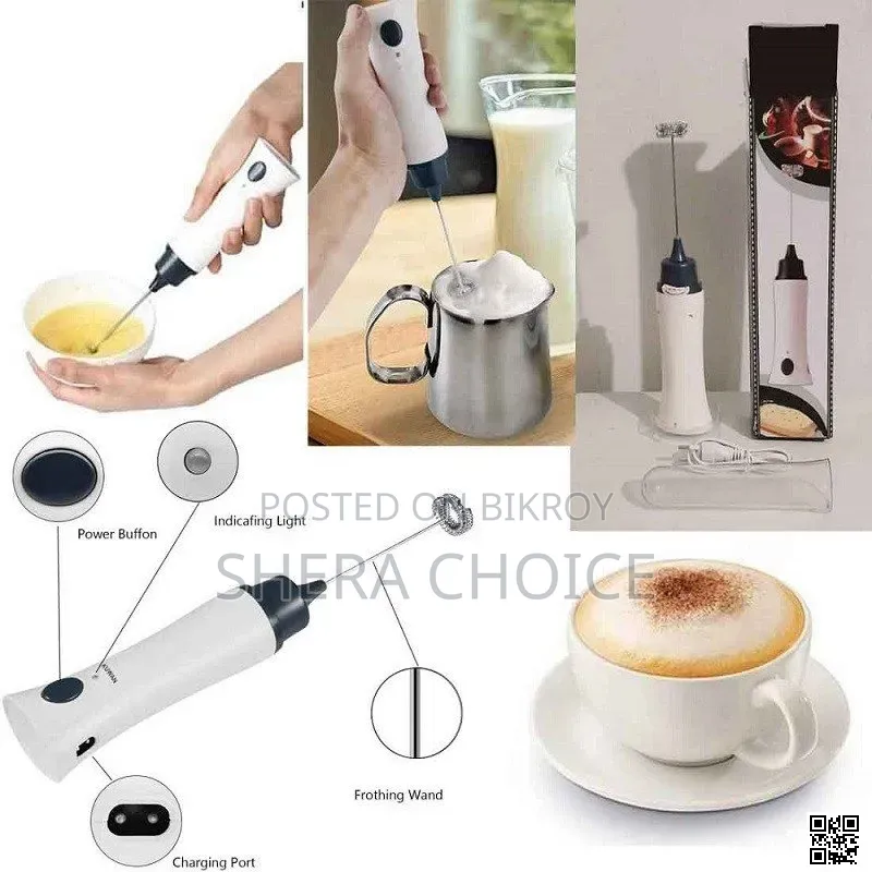 Hand liquid mixer foamer and coffee maker, juice maker,