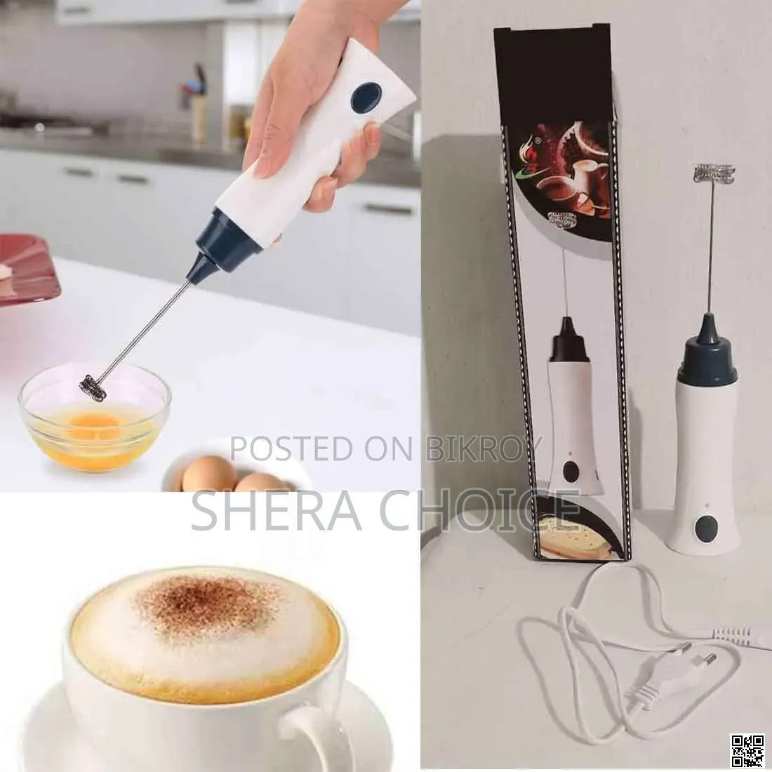 Hand liquid mixer foamer and coffee maker, juice maker,