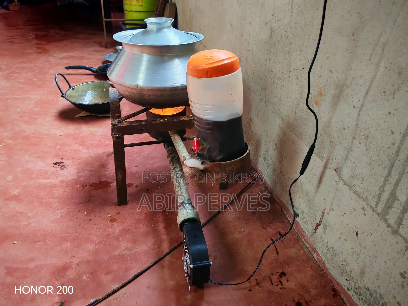 পুরা মবিল দিয়ে তৈরি চুলা