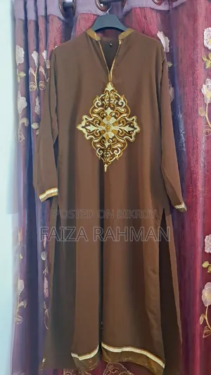 Brown Georgette Long Dress