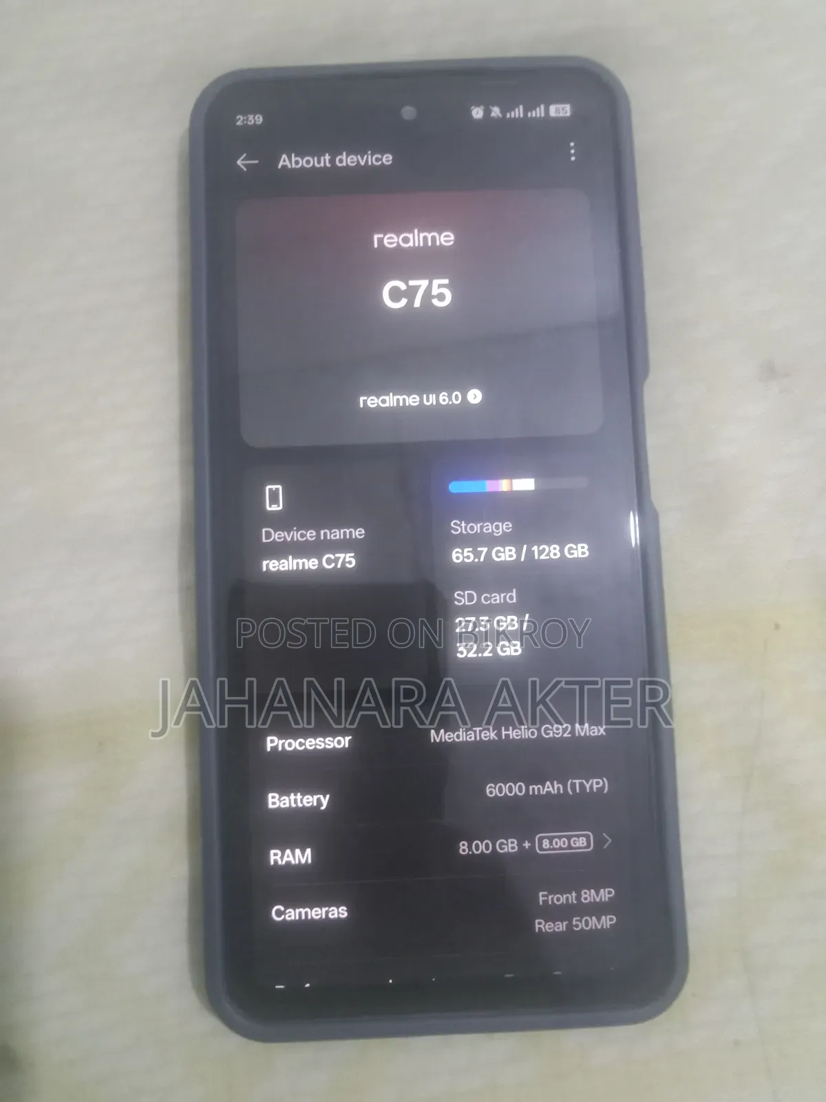 Realme C75 128 GB Black