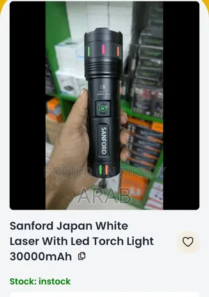 Sanford Japan White Laser With Led Torch Light 30000mah