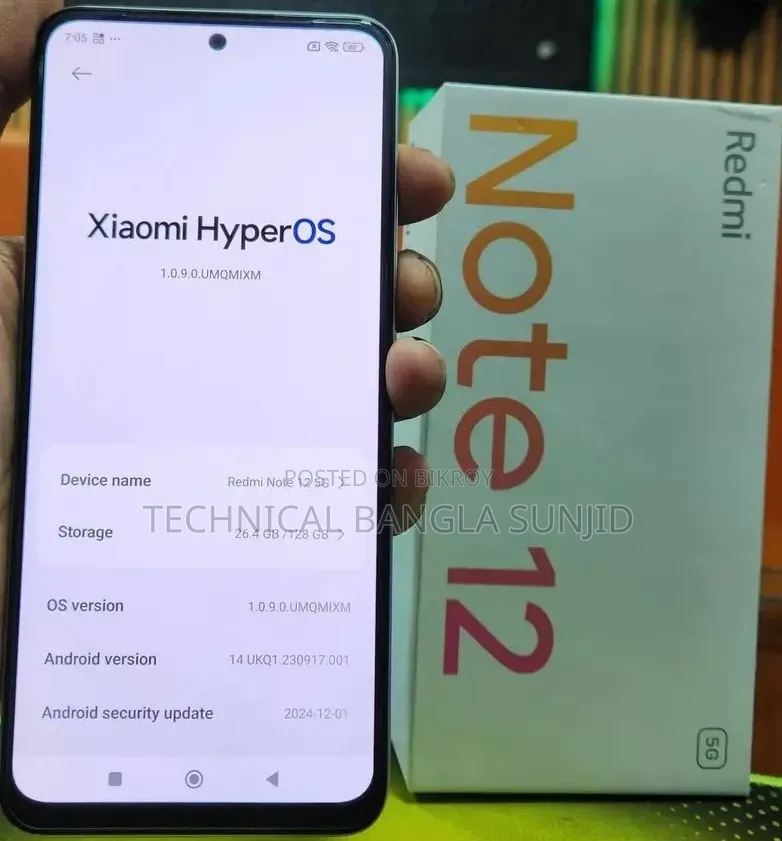 Xiaomi Redmi Note 12 5G 128 GB Black