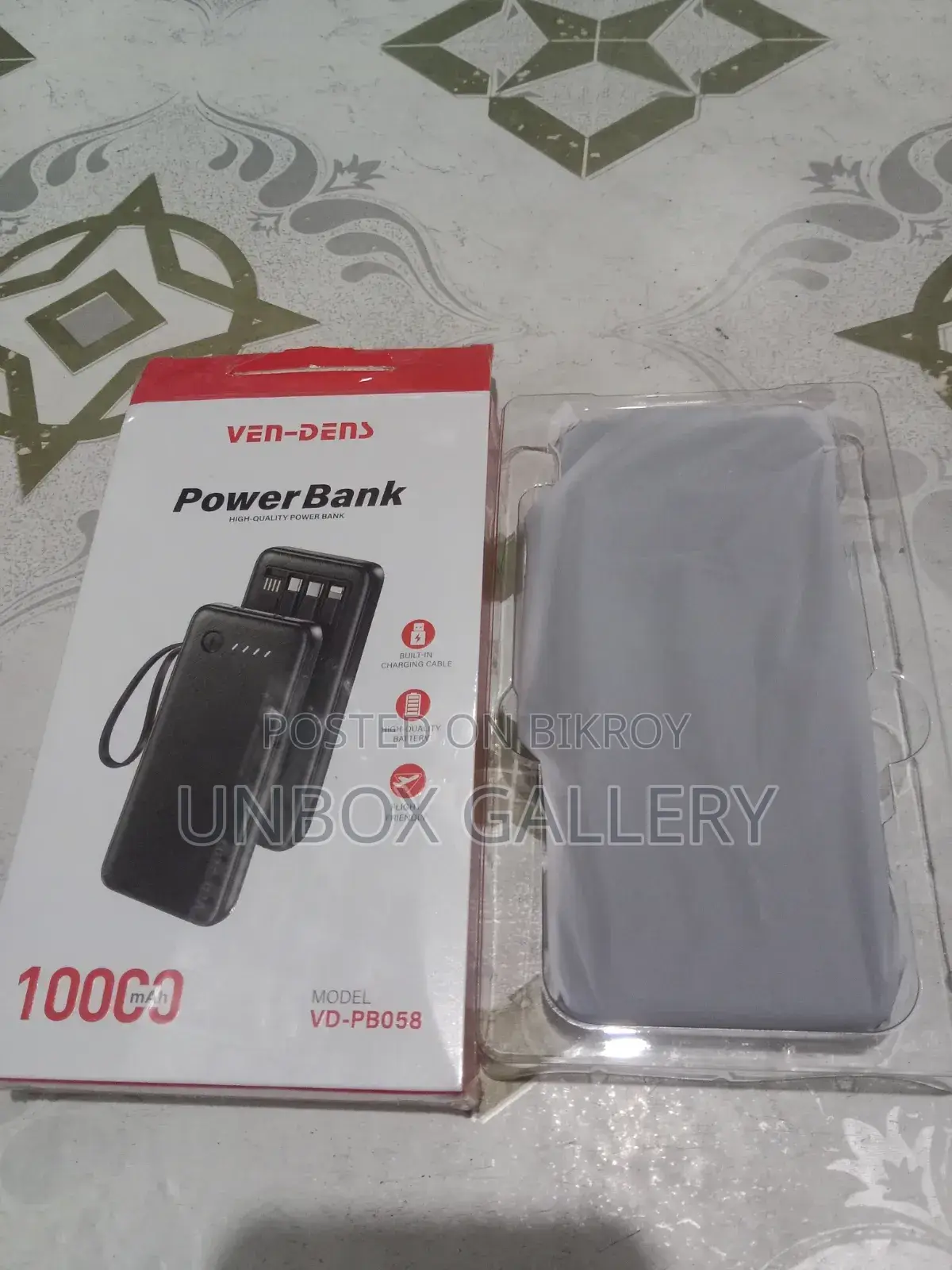 Ven Dens Vd-Pb058 10000mah Power Bank Black