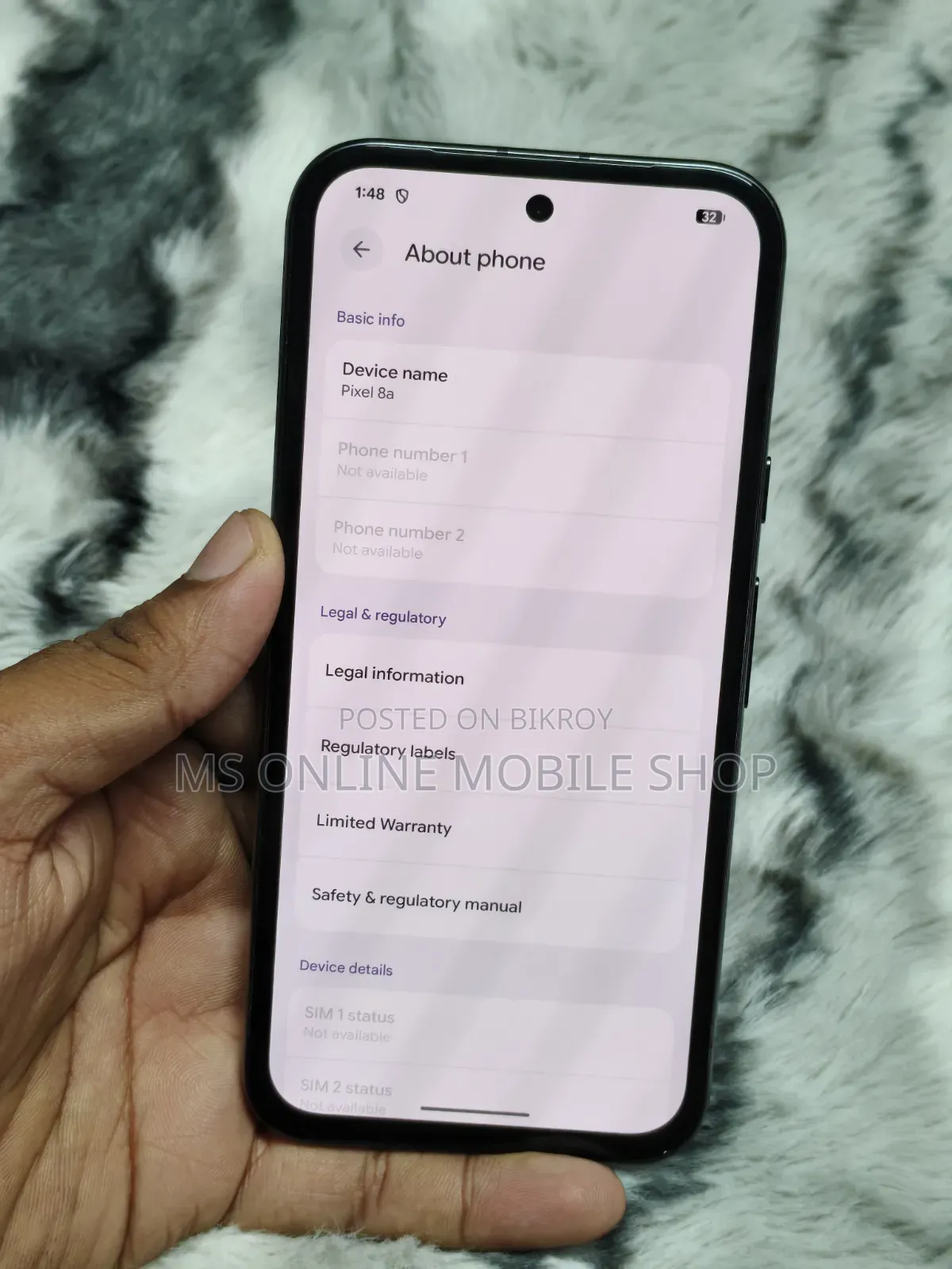Google Pixel 8a ১২৮ জিবি কালো