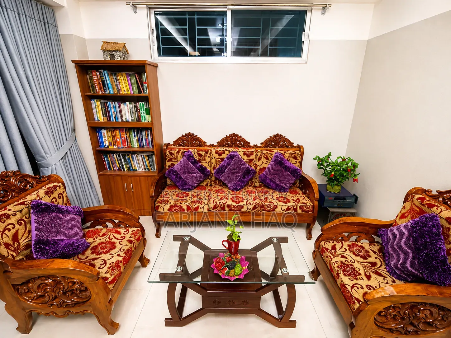 Shishu Wood Royal Sofa Set ( Hand-Made ) | Free Center Table