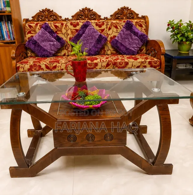 Shishu Wood Royal Sofa Set ( Hand-Made ) | Free Center Table