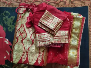 কাতান বেনারসি শাড়ি সাথে ব্লাউজ এবং ওড়না