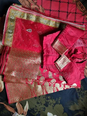Katan Banarasi Saree with Blouse and Orna