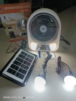 সোলার প্যানেলসহ ফ্যান