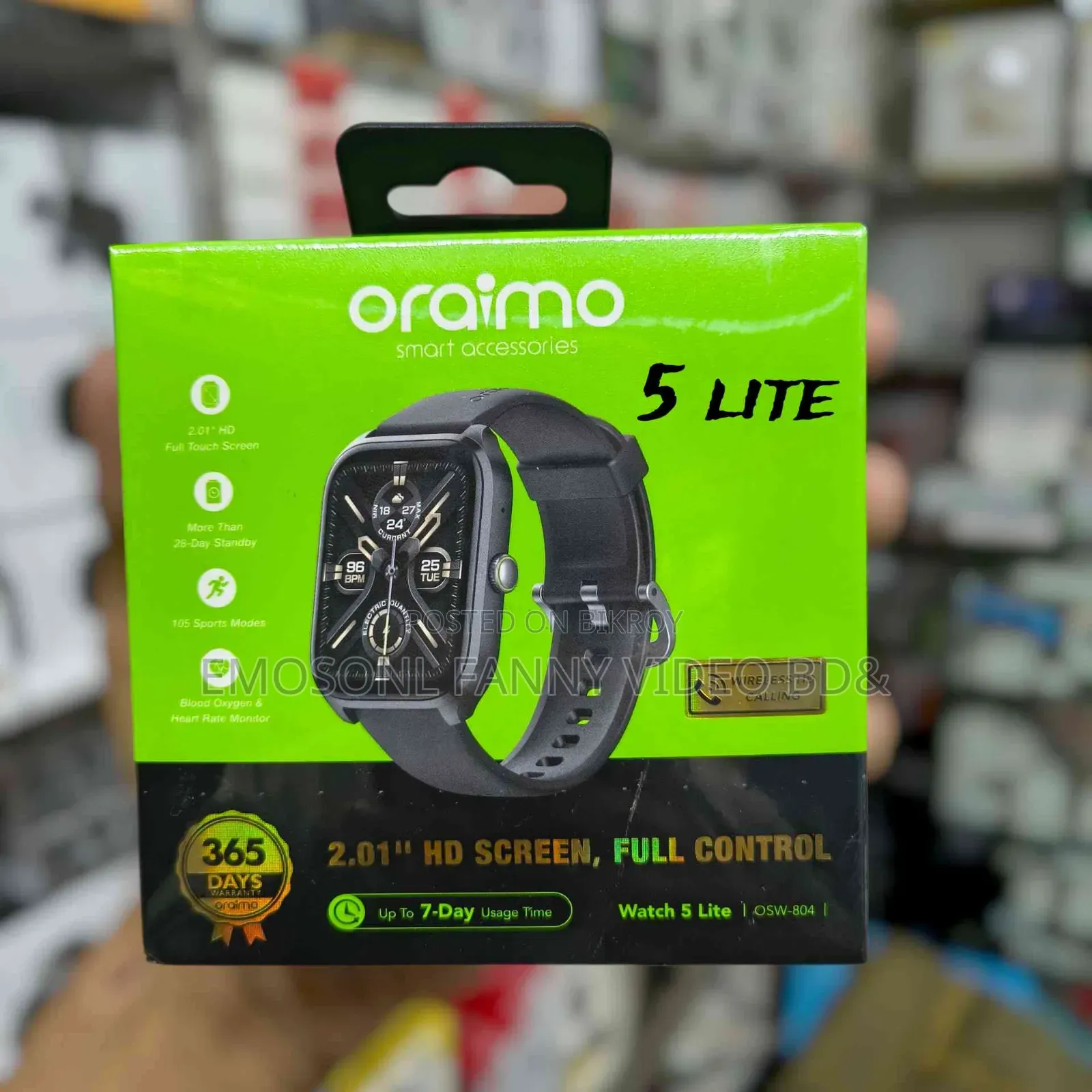 Oraimo Watch 5 Lite (Osw 804) – 2.01" HD Screen