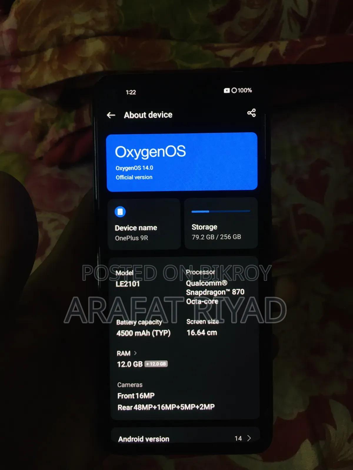 OnePlus 9R 256 GB Blue