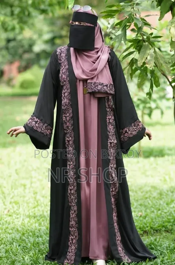 Abaya Borka - Vest + Sleeveless Inner + Hijab