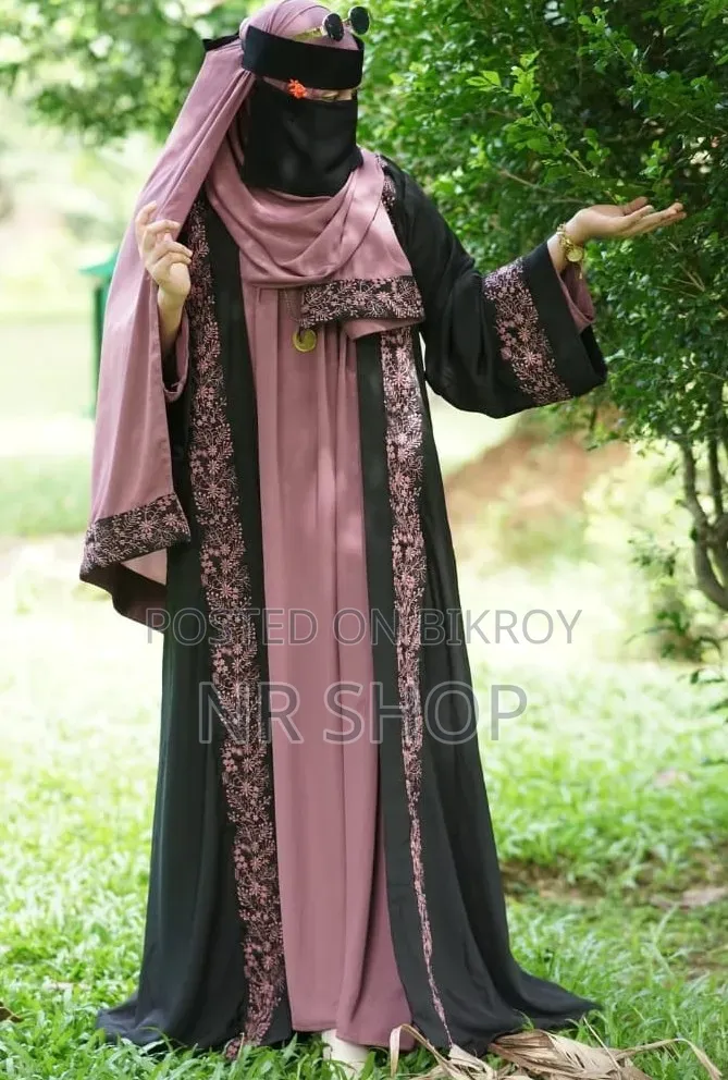 Abaya Borka - Vest + Sleeveless Inner + Hijab