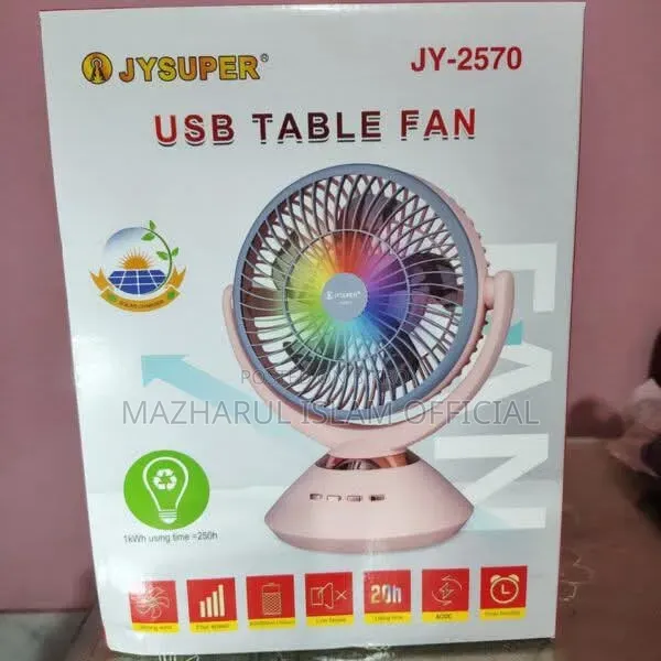 Jysuper Jy-2570 Rechargeable Fan | 8000mAh Battery | Long Backup