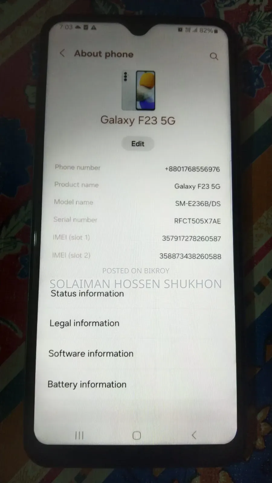 Samsung Galaxy F23 128 GB Blue