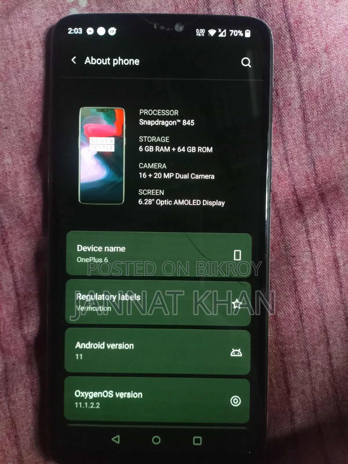 OnePlus 6 64 GB Black