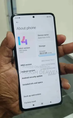 নতুন শাওমি রেডমি নোট ১০ প্রো ১২৮ জিবি কালো