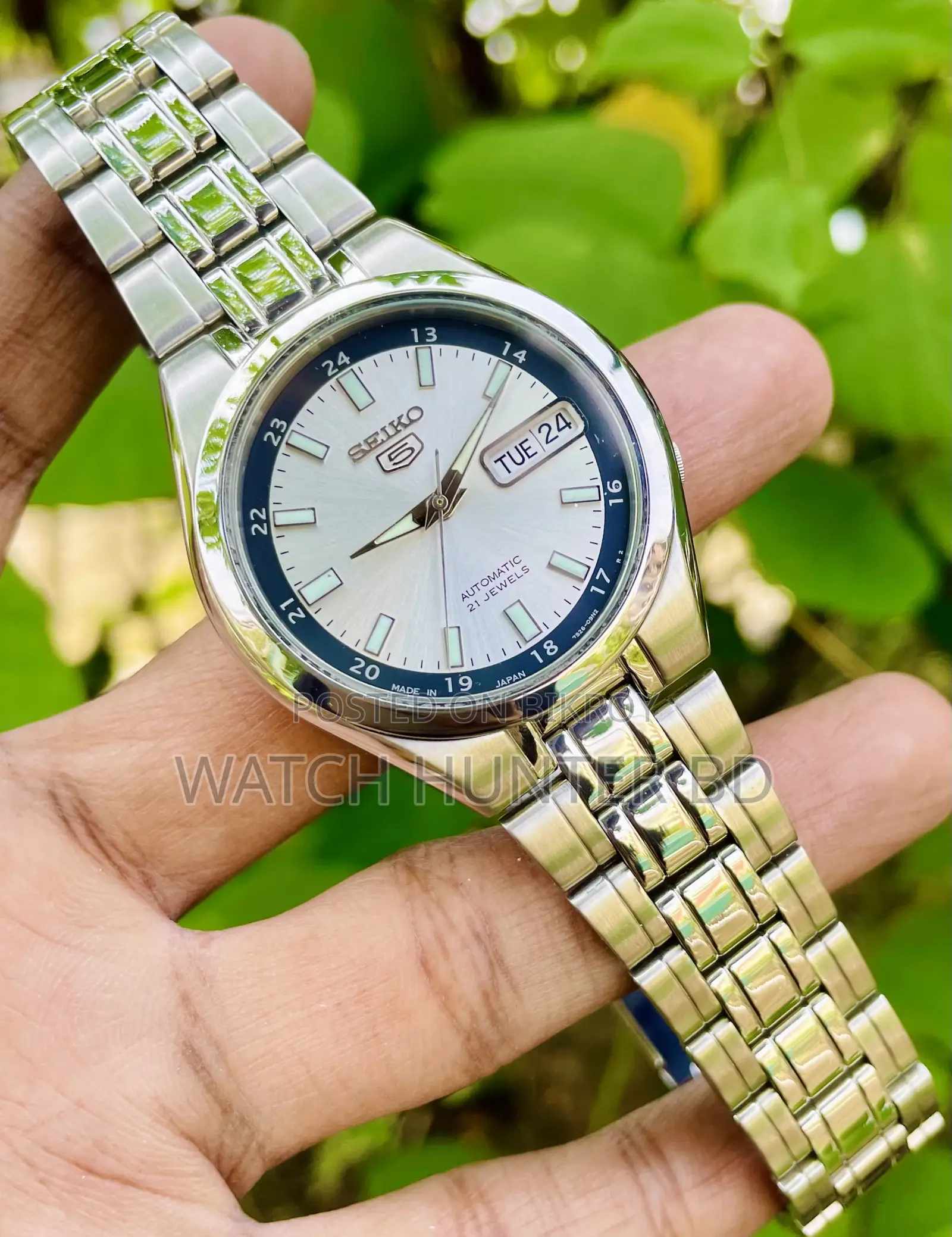 Gorgeous Seiko 5 Snkg19 Sunburst White Automatic Watch