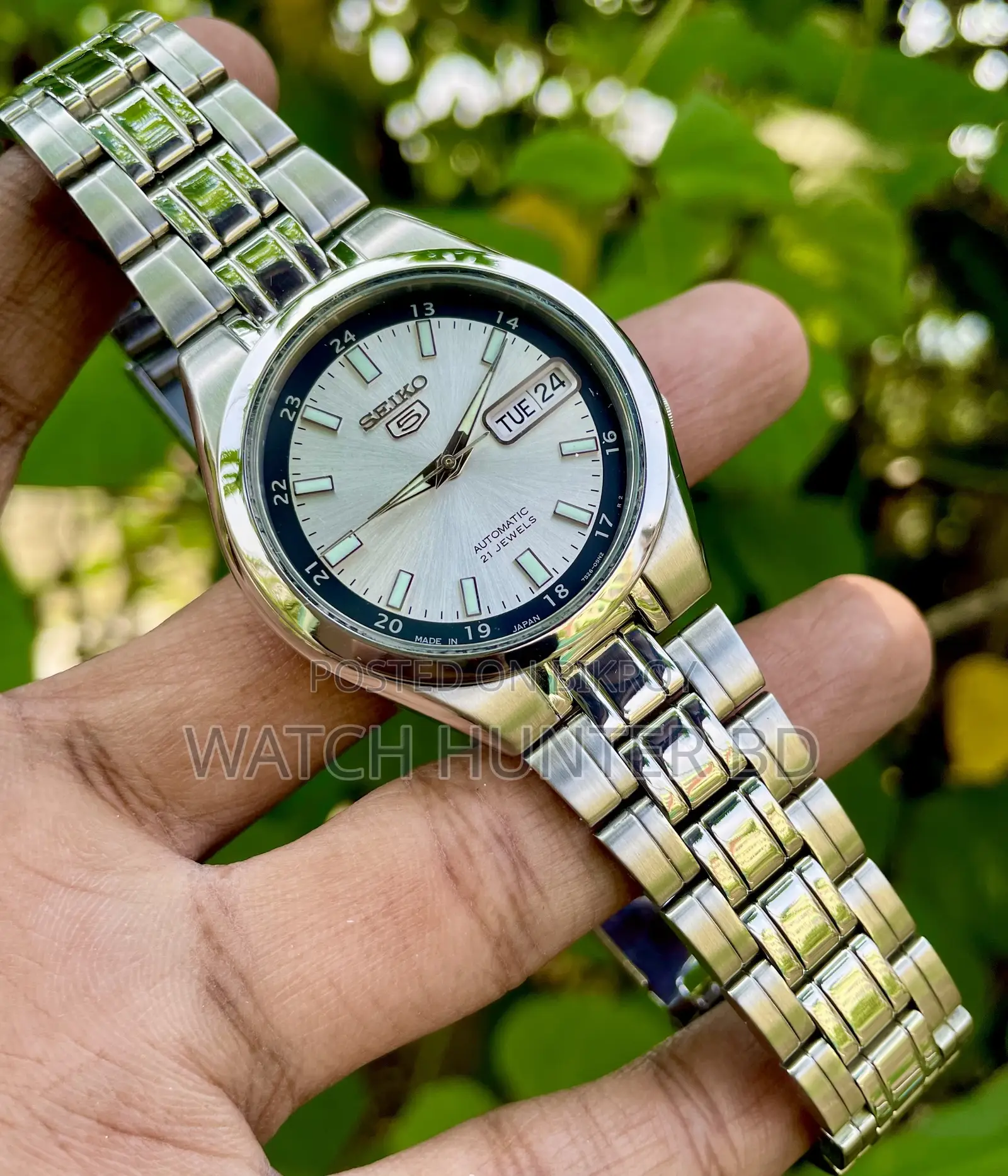 Gorgeous Seiko 5 Snkg19 Sunburst White Automatic Watch