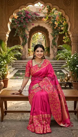 রূপকথা কাতান শাড়ি সাথে ব্লাউজ পিস