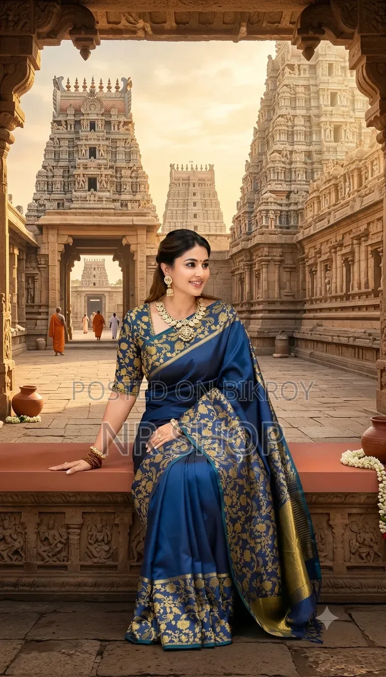রূপকথা কাতান শাড়ি সাথে ব্লাউজ পিস