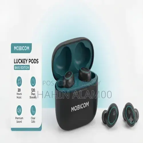 Mobicom Luckey Pods Wireless Bluetooth Earbuds – 20 Hours Music Playtime