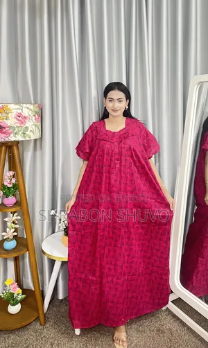 সুতি ব্লক ফ্রেল মেক্সি অফার প্রাইজ৩৫০টাকা লং ৫২-৫৩ বডি ৪৮-৪৯হাতা ৭-৮