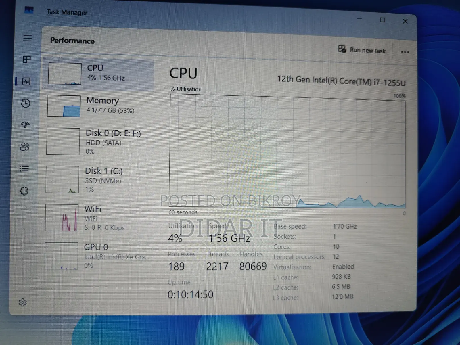 Laptop HP 15-Dw0037wm 8GB Intel Core I7 HDD+SSD 2T