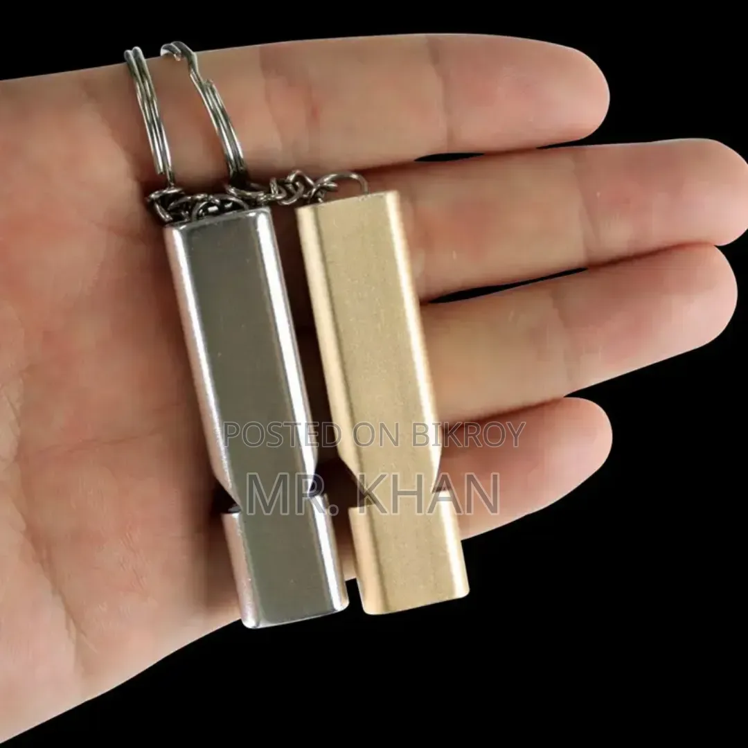 Aluminum Survival Whistle (Keychain Safety Tool)