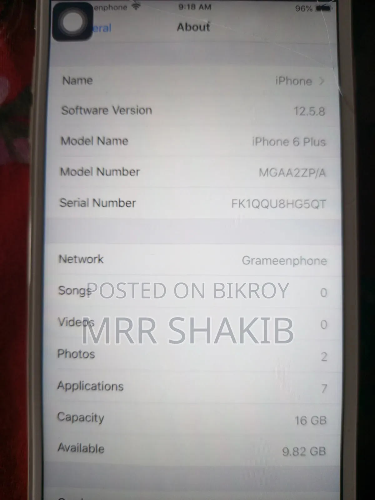 Apple iPhone 6s 16 GB Silver