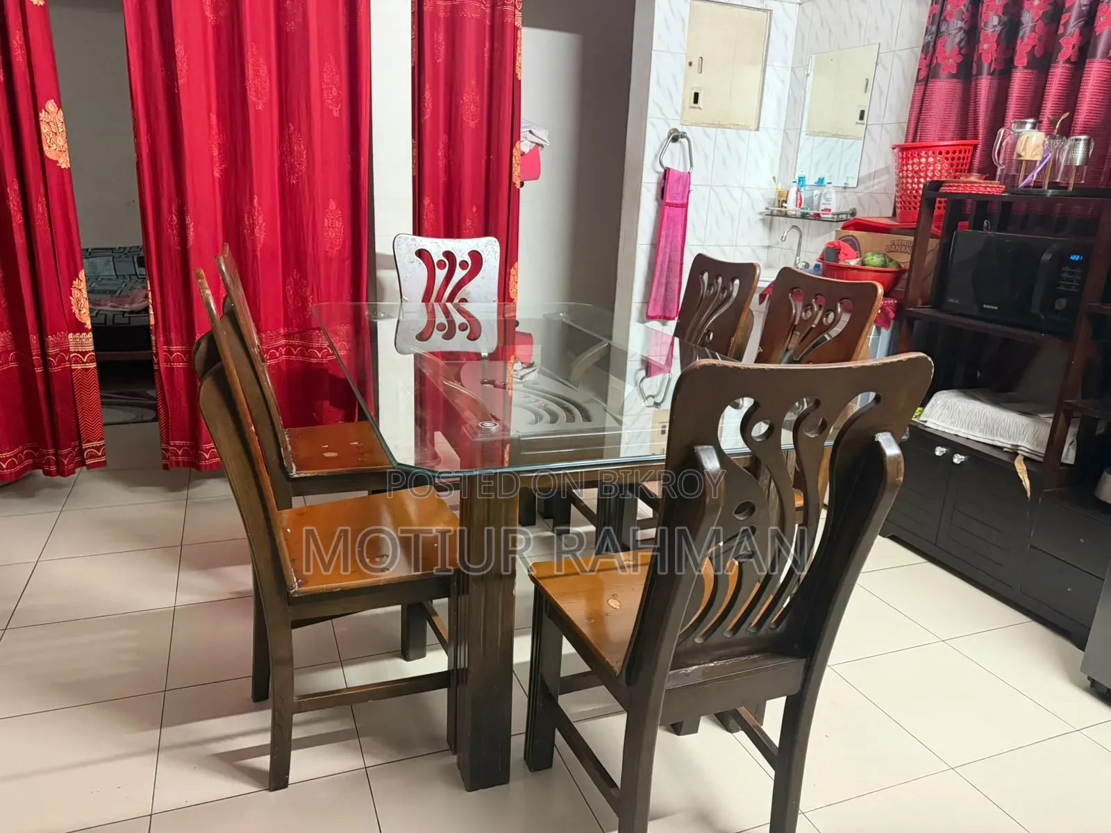 Dining table will be sold.