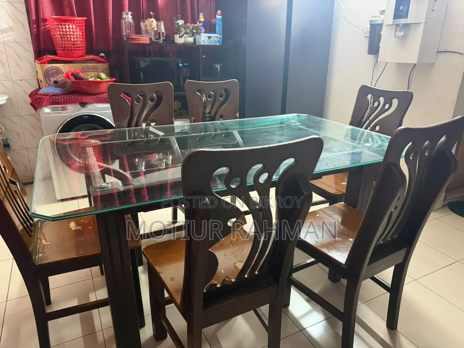 Dining table will be sold.
