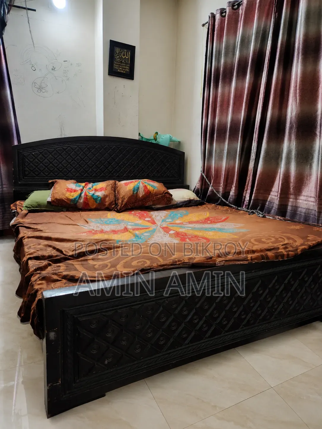 Bed 6x7 Feet Segun Wood