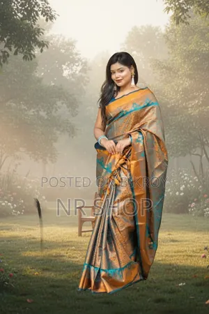 Kanjivaram Katan Sharee সাথে ব্লাউজ থাকবে