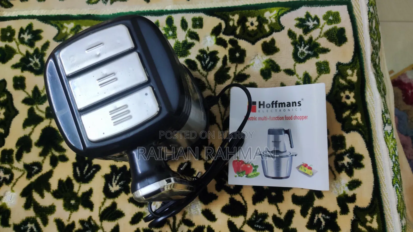 Hoffmans Hm-8832 1800w Electric Food Chopper and Grinder