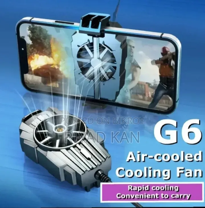G6 Mobile Phone Radiator for Pubg Gaming Accessories Mute Cooling Fan